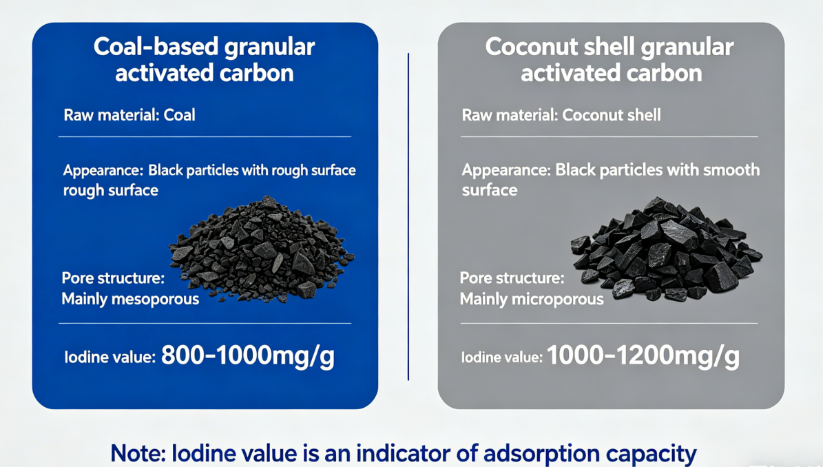 Analysis of Performance and Application Differences between Coal-based Granular Activated Carbon and Coconut Shell Granular Activated Carbon